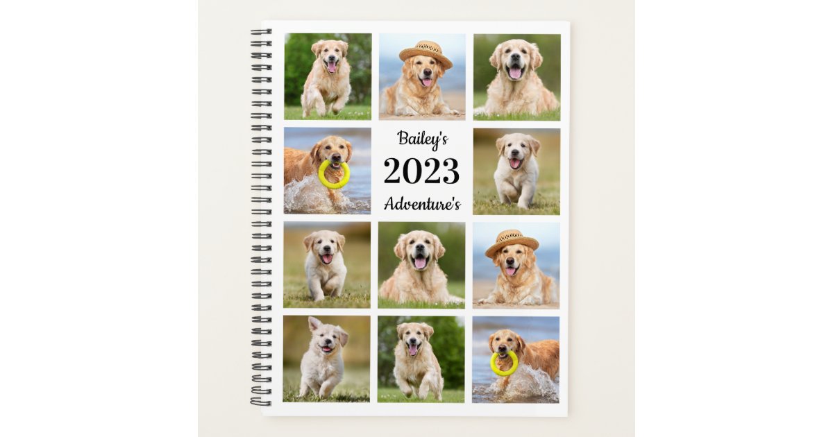 Modern Create Your Own Pet Dog Family 2023 Planner Zazzle