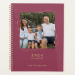 Modern Create Your Own Photo  Planner<br><div class="desc">Start your new year plans with this modern raspberry color,  create your own photo design.  Add your photo,  name,  and year,  and it's yours for the taking.</div>