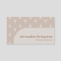 Modern Creative Abstract Beige Tan Professional Business Card