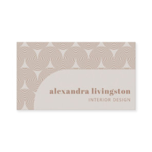 Modern Creative Abstract Beige Tan Professional Business Card
