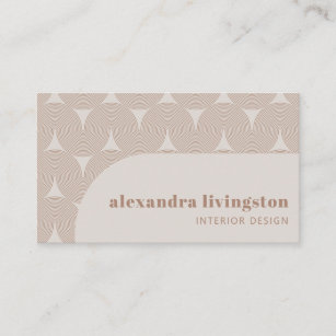 Modern Creative Abstract Beige Tan Professional Business Card