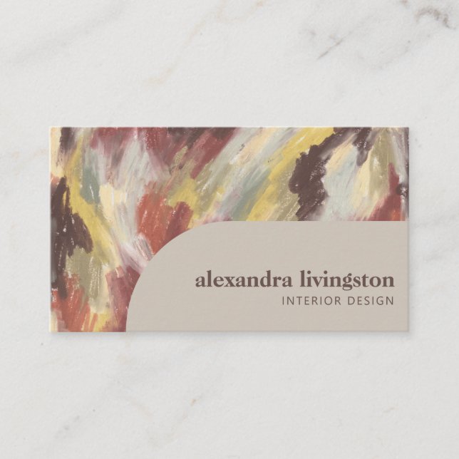 Modern Creative Abstract Earthy Brown Professional Business Card (Front)