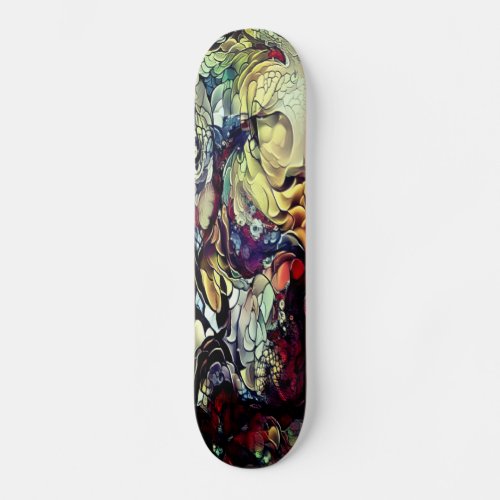 Modern Creative Art Painting in nice Colors Skateboard