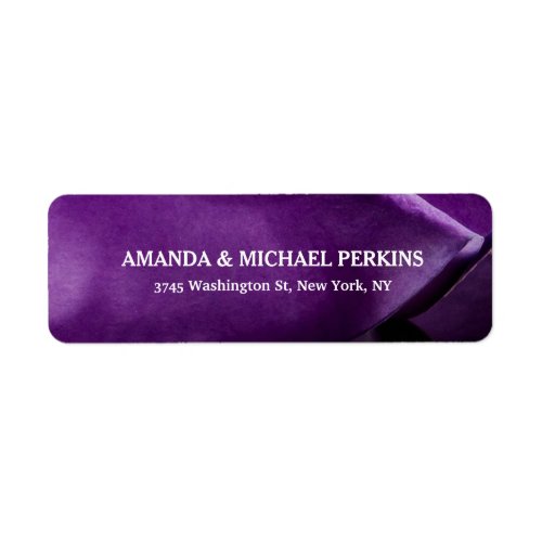 Modern Creative Blossom Violet Color Family Style Label