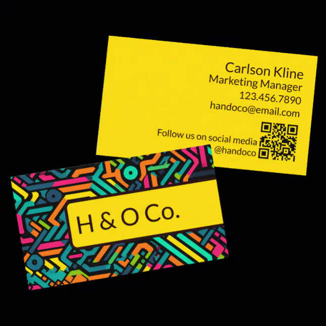Modern Creative Bold QR Code Business Card | Zazzle