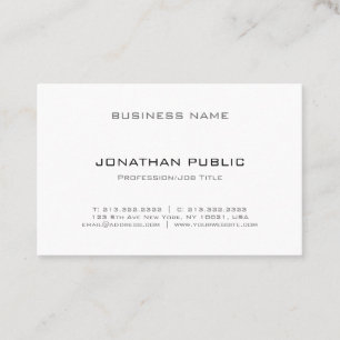 Modern Creative Clean Professional Unique Plain Business Card