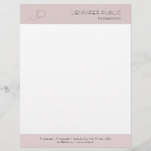 Modern Creative Color Harmony Monogram Plain Elite Letterhead
