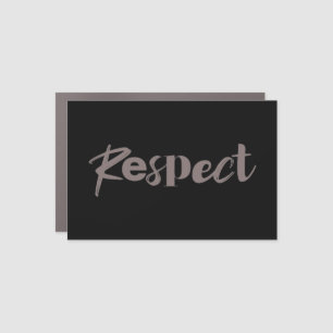 Modern, creative, cool, trendy design of Respect Car Magnet