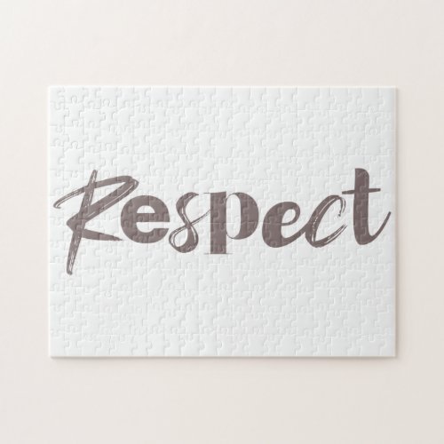 Modern creative cool trendy design of Respect Jigsaw Puzzle
