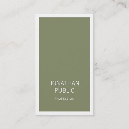 Modern Creative Design Sleek Plain Professional Business Card