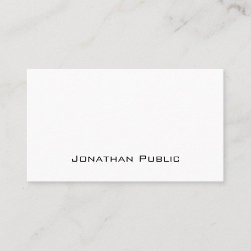 Modern Creative Design Sleek Plain Trendy Business Card