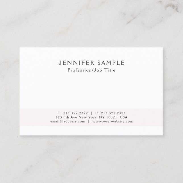 Modern Creative Elegant Professional Simple Design Business Card (Front)