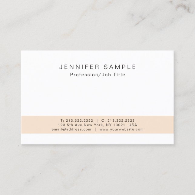 Modern Creative Elegant Professional Simple Design Business Card (Front)