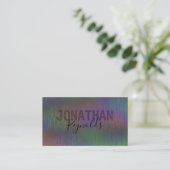 Modern Creative Holographic Metal - Business Card (Standing Front)