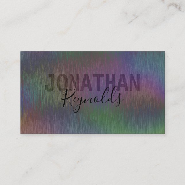 Modern Creative Holographic Metal - Business Card (Front)