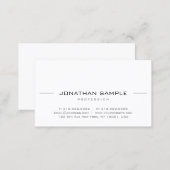Modern Creative Minimal Professional Simple Plain Business Card (Front/Back)