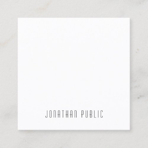 Modern Creative Minimal Template Professional Chic Square Business Card