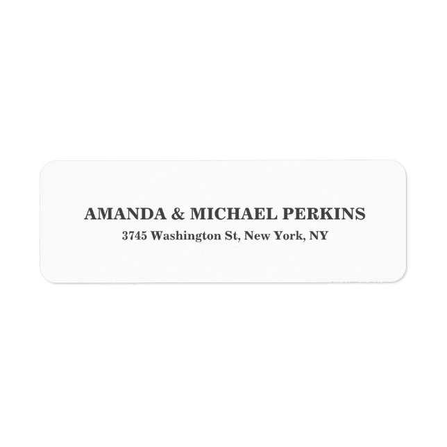 Modern Creative Minimalist Plain Label (Front)