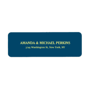 Modern Creative Minimalist Plain Ocean Blue Label