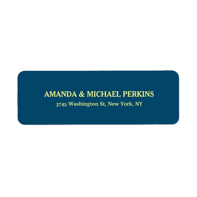 Modern Creative Minimalist Plain Ocean Blue Label (Front)