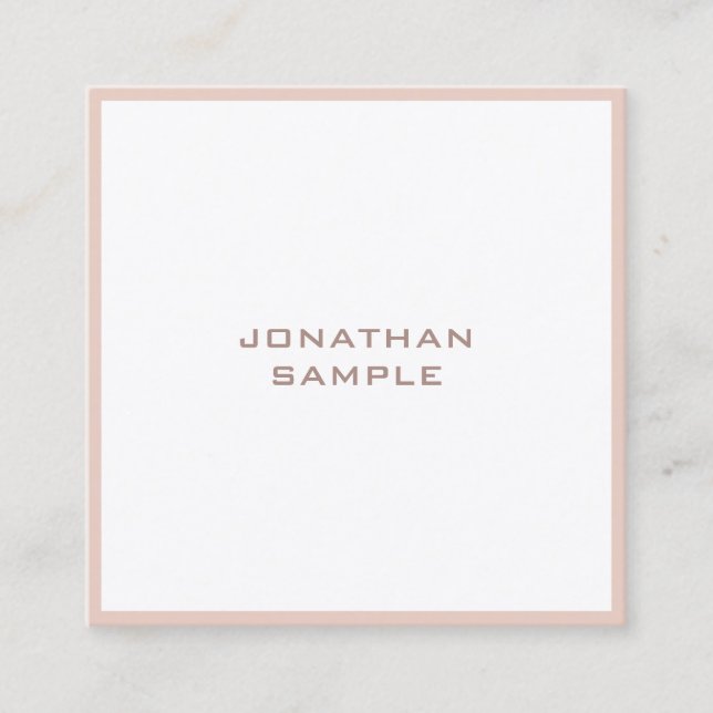 Modern Creative Minimalist Professional Design Square Business Card (Front)