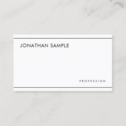 Modern Creative Minimalist Professional Simple Business Card