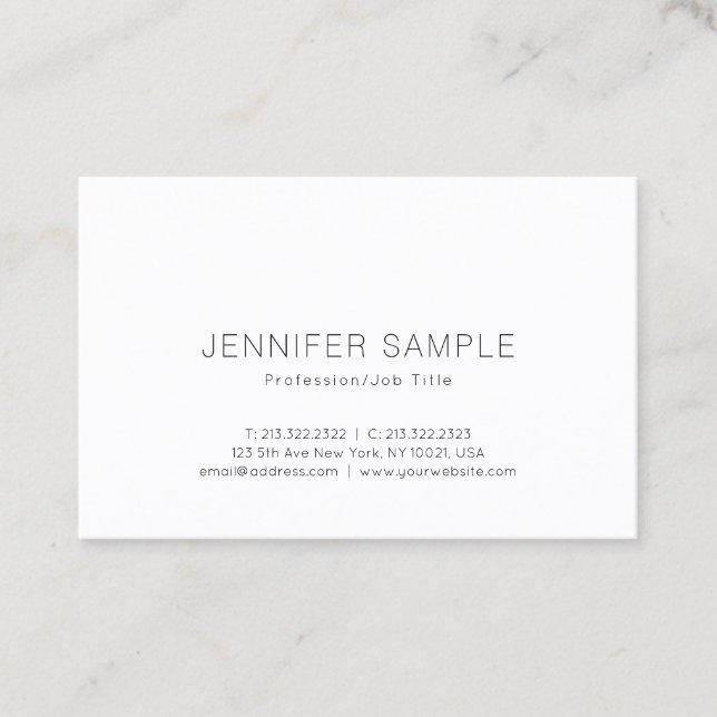 Modern Creative Minimalistic Professional Design Business Card (Front)