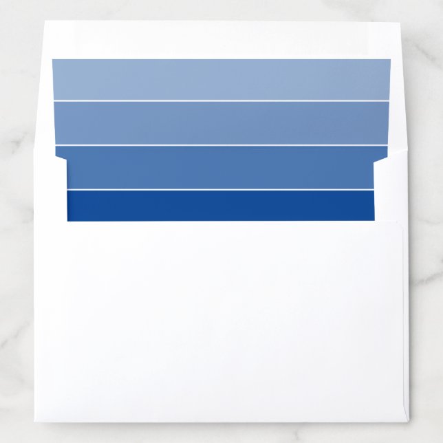 MODERN creative ombre gradient royal blue Envelope Liner (In Envelope)