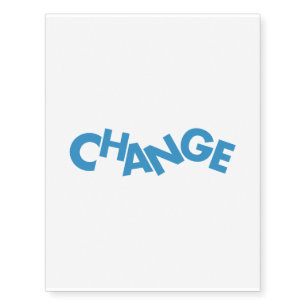 Modern, creative, playful graphic design of Change Temporary Tattoos