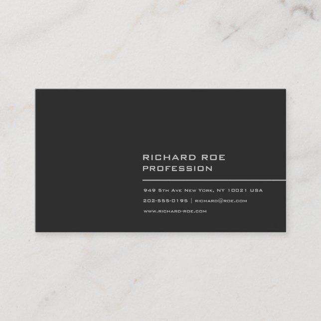 Modern Creative Professional Black Business Cards (Front)