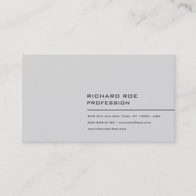 Modern Creative Professional Grey Business Cards (Front)
