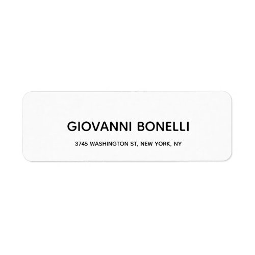 Modern Creative Professional Plain Black White Label