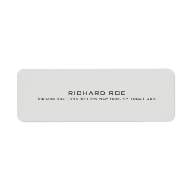 Modern Creative Professional Return Adress Label (Front)