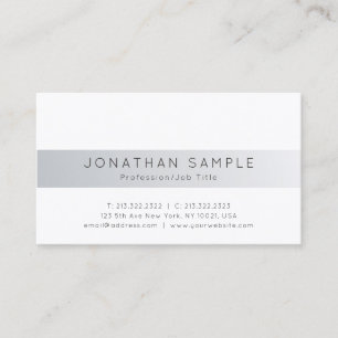 Modern Creative Professional Simple Silver Plain Business Card