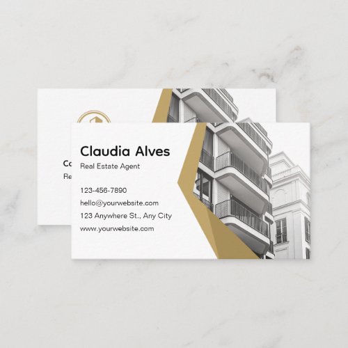 Modern Creative Real Estate Agent Business Card
