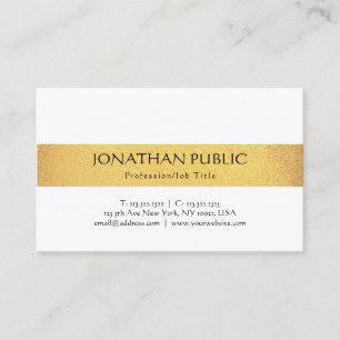 Modern Creative Simple Design Gold Look Trendy Business Card