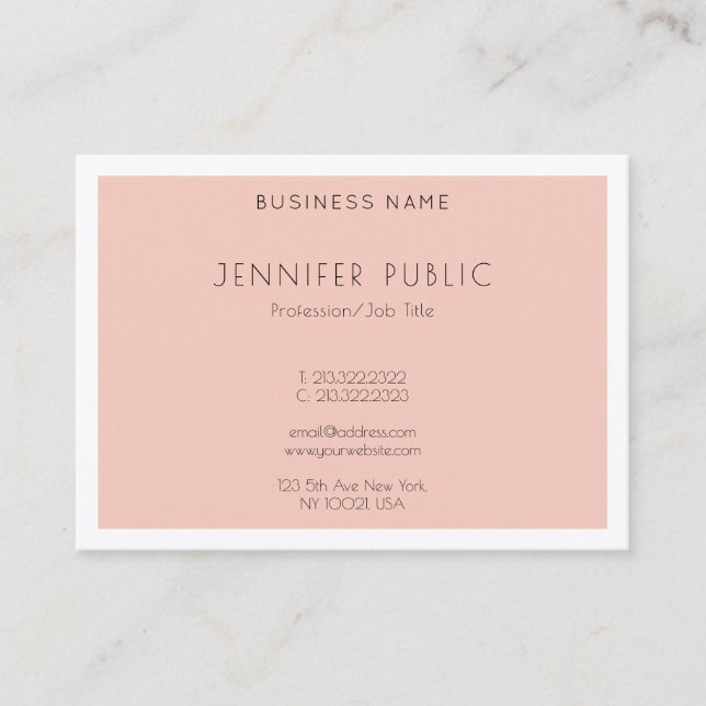 Modern Creative Simple Design Trendy Template Business Card (Front)