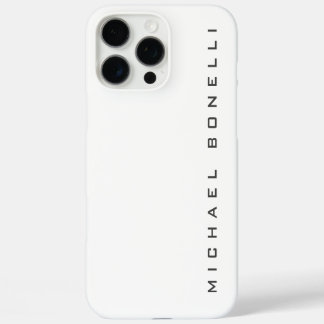 Modern Creative Trendy White Add Name iPhone 16 Pro Max Case