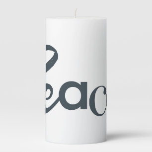 Modern, creative, urban, simple design of Peace Pillar Candle