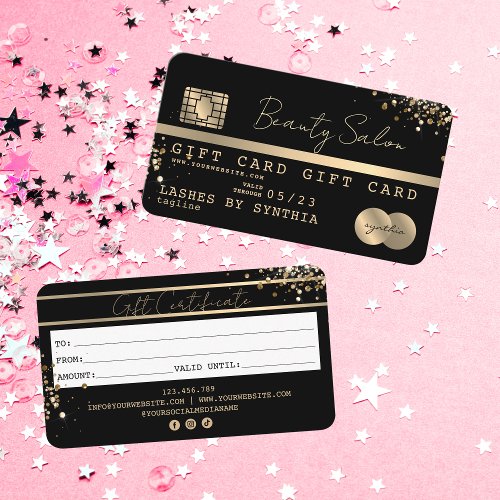 Modern Credit Card Gift Card Certificate 