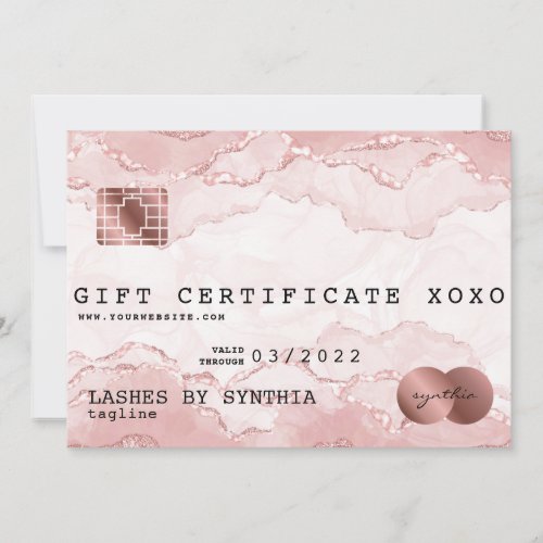 Modern Credit Card Gift Certificate Add Your Logo