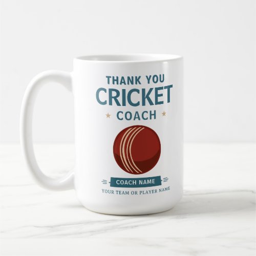 Modern Cricket Team Player Coach Coffee Mug