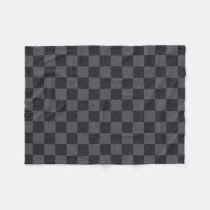 Modern Croatian Black Gray Checker Pattern Fleece Blanket