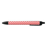 Modern Croatian Red White Checkerboard Pen