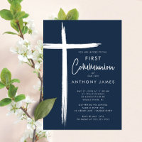 Modern Cross Boys First Communion 