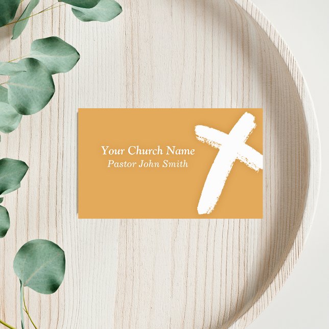 Modern Cross Church Pastor Business Card (Creator Uploaded)