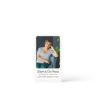 Modern Cross Photo Funeral Memorial Prayer Card