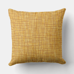 Modern Crosshatch burlap texture pattern Throw Pillow
