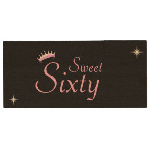 Modern Crown Sweet Sixty on Black Wood Flash Drive