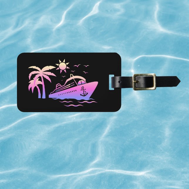 Modern Cruise Vacation Personalize Luggage Tag (Creator Uploaded)